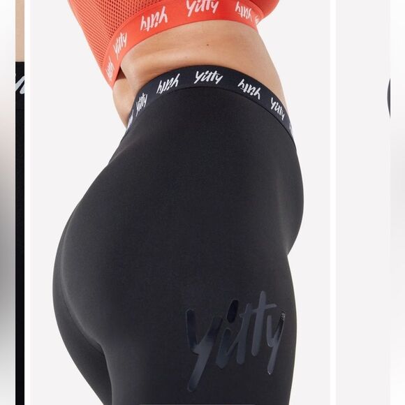 YITTY Womens Size XXL/ 1X Major Label Shaping High Waist Logo Legging Black - Picture 3 of 13